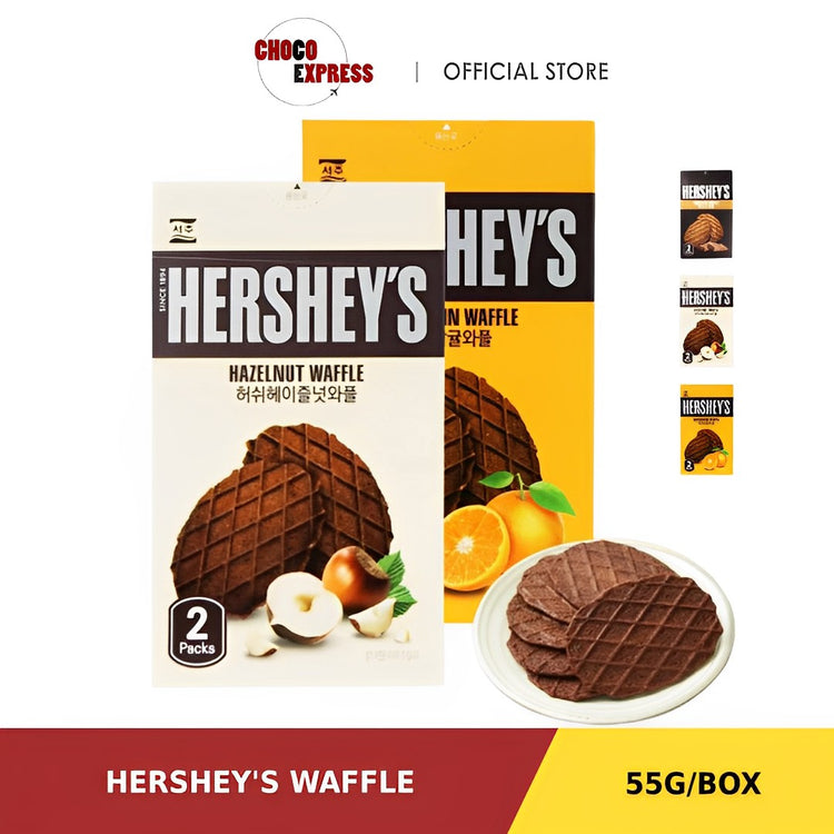 CHOCO Hershey's Waffle | Chocolate Waffle | Mandarin Waffle | Hazelnut Waffle/ Product of Korea