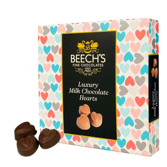 Beech's Luxury Milk Chocolate Hearts | Chocolate Gift Box 65g/ Product of UK