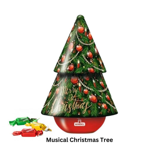 Windel Christmas Musical Christmas Box with Chocolate Metal Tin (Can play music upon turning it)