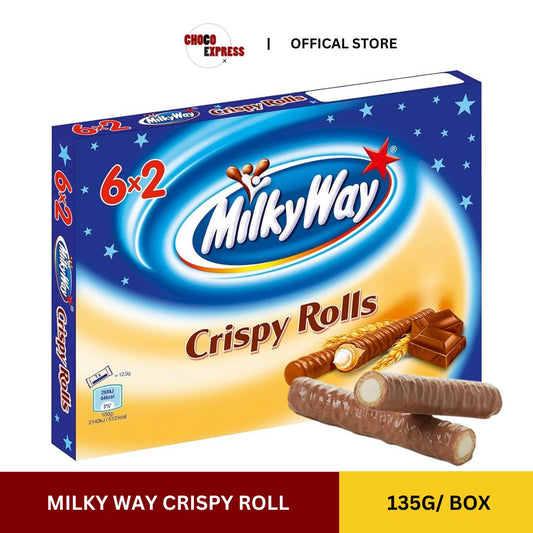 Milky Way Crispy Rolls 135g| Milk Chocolate Crispy Roll/ Product of Germany