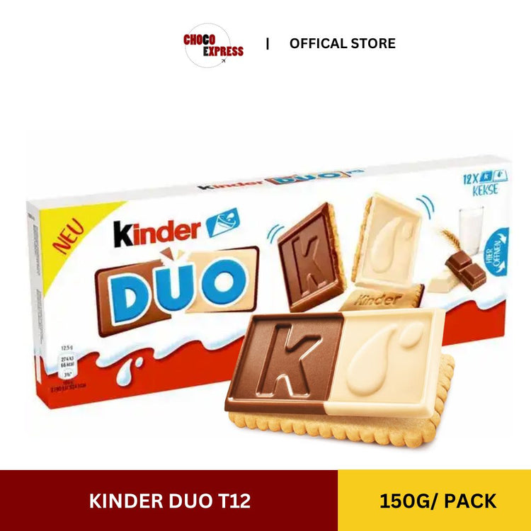 (Short Expiry) Kinder Duo T12 150g| Milk Chocolate Biscuit/ Product of Germany