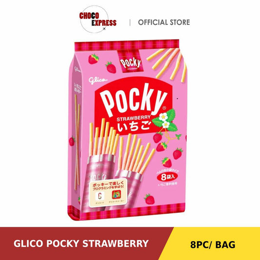 Glico Pocky Strawberry 8P 122.4g