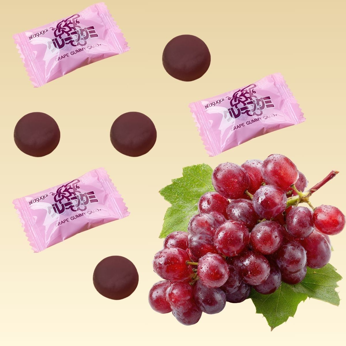 Kasugai Frutia Grape Gummy Candy 107g