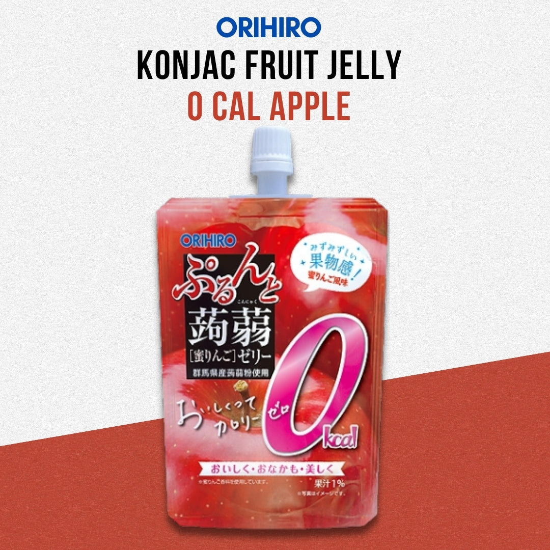 Orihiro Konjac Fruit Jelly Pouch 130g | 0 cal Apple
