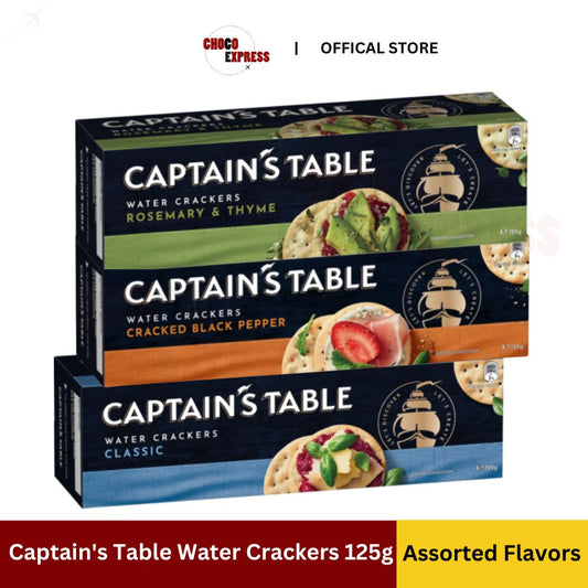 Captain's Table Water Crackers Classic 125g/ Product of Australia