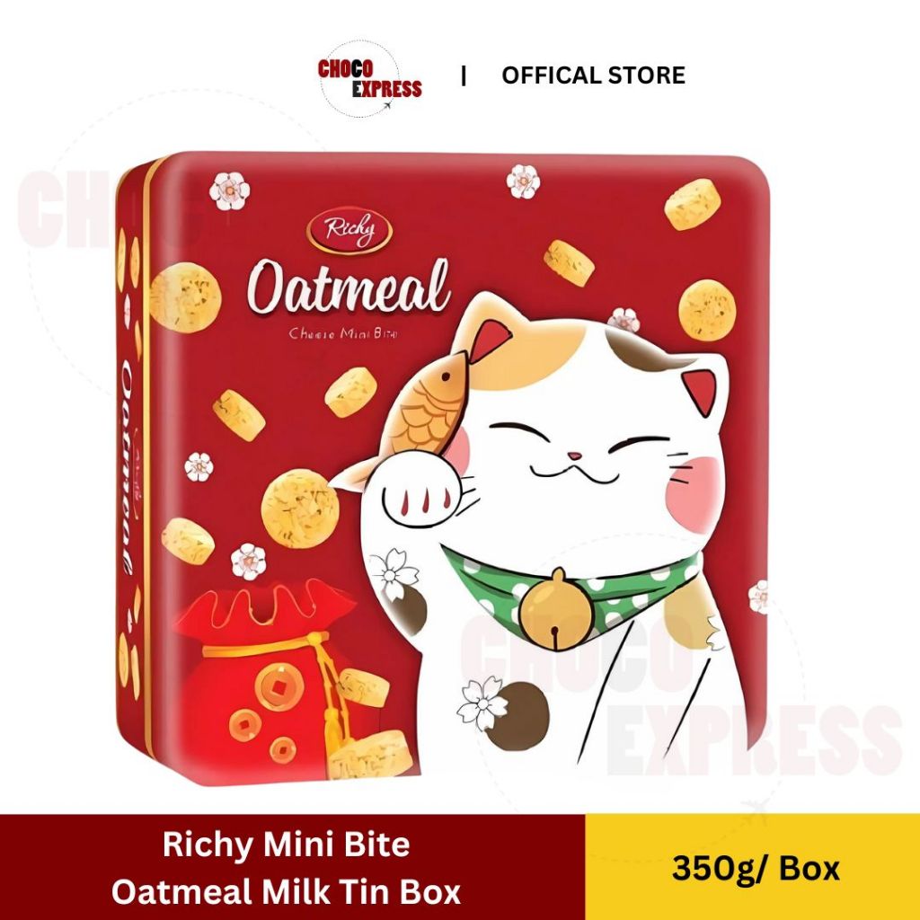 Richy Oatmeal Mini Bite Milk Tin Box 350g/ Product of Vietnam