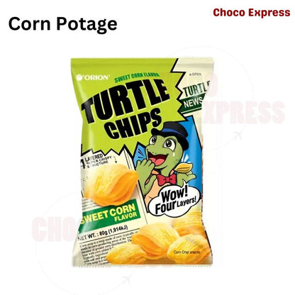 Orion Turtle Chips 80g| Choco, Cheese Flavors/ Product of Korea