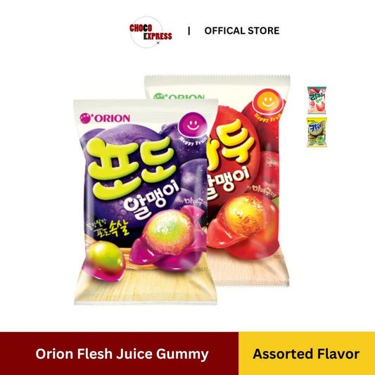 Orion Fruit Jelly Gummy 67g | 4 Series | Grape, Plum, Lychee, Kiwi / Product of Korea