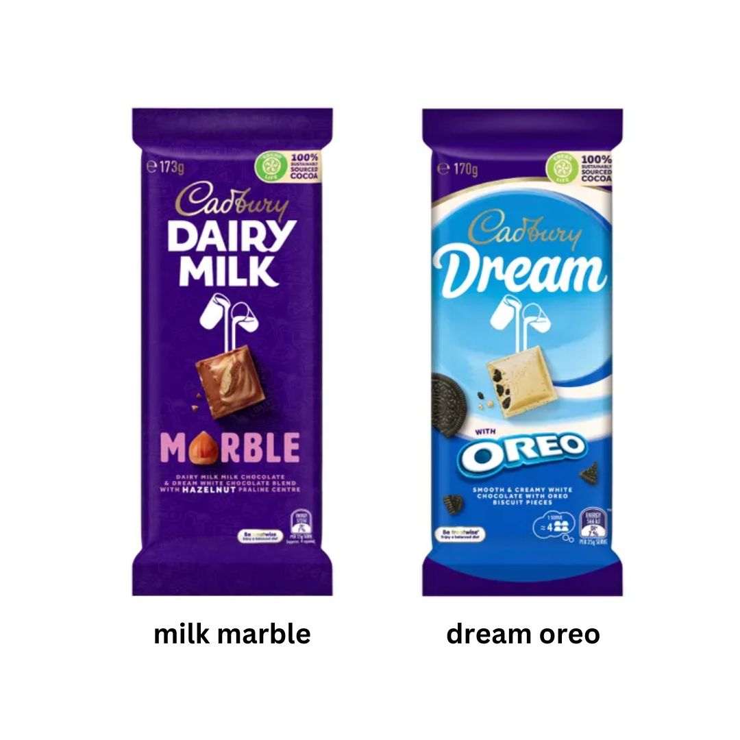 Cadbury Dairy Milk Chocolate Assorted Flavors/ Product of Australia