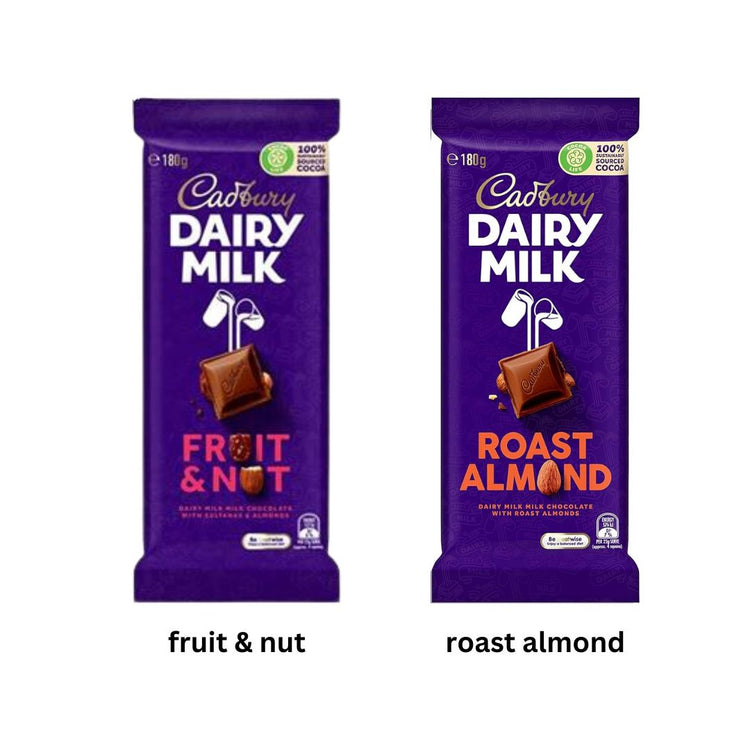 Cadbury Dairy Milk Chocolate Assorted Flavors/ Product of Australia