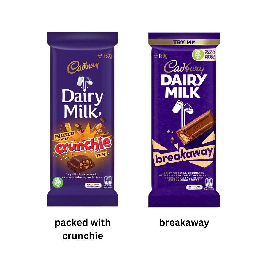 Cadbury Dairy Milk Chocolate Assorted Flavors/ Product of Australia