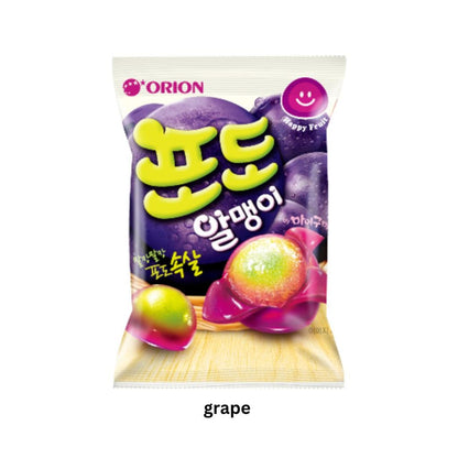 Orion Fruit Jelly Gummy 67g | 4 Series | Grape, Plum, Lychee, Kiwi / Product of Korea