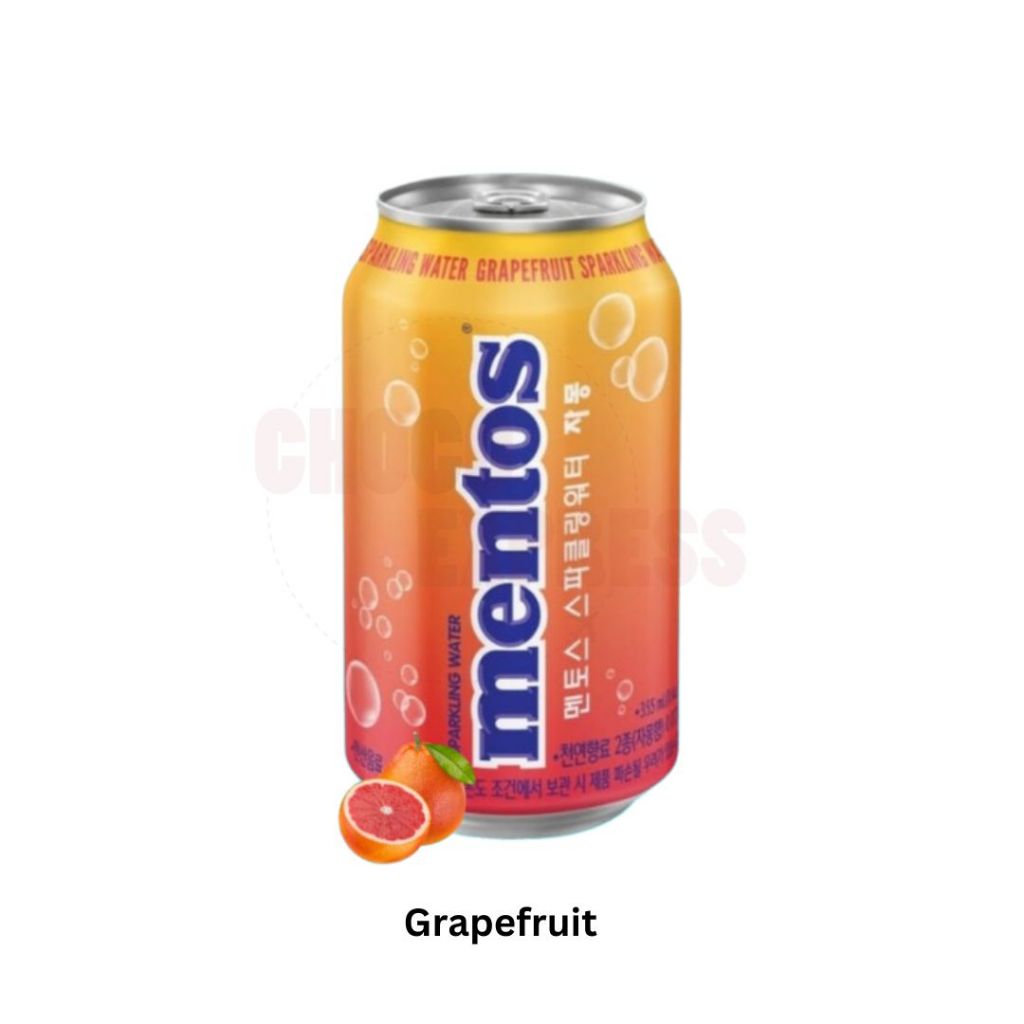 Mentos Sparkling Drink Lemon Strawberry Grapefruit 355ml/ Product of Korea