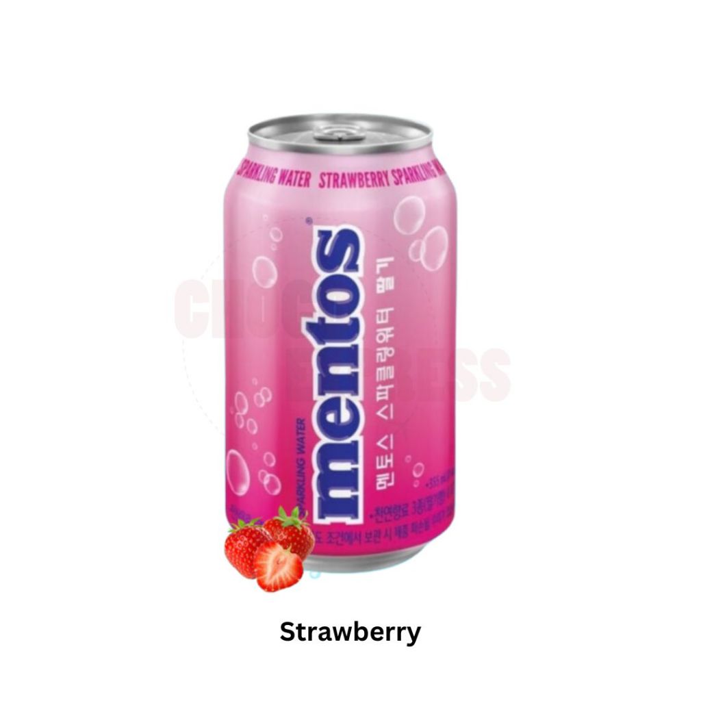 Mentos Sparkling Drink Lemon Strawberry Grapefruit 355ml/ Product of Korea