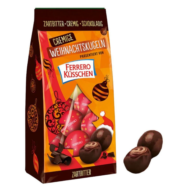 Ferrero Kusschen Dark Chocolate Christmas Ball 100g/ Product of Europe