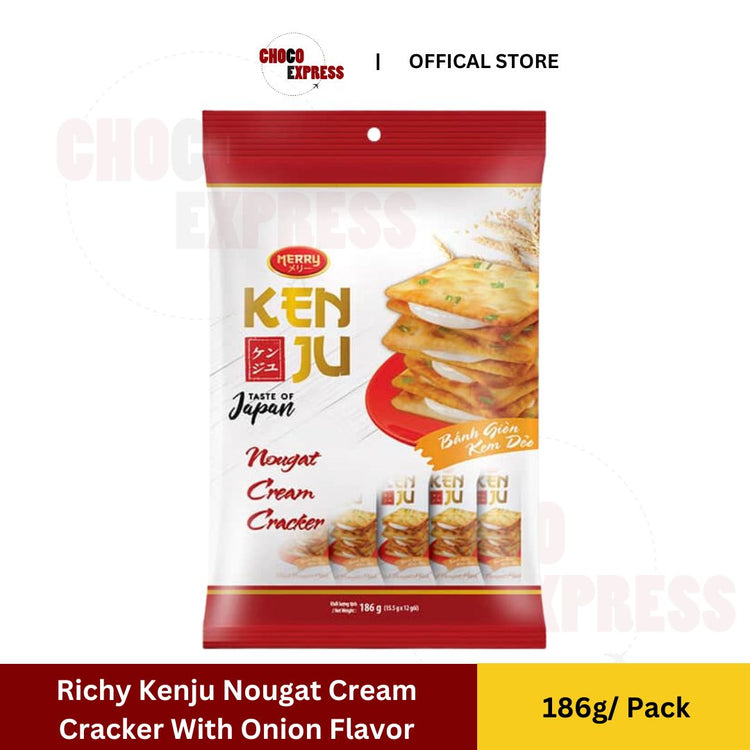 Richy Kenju Nougat Cream Cracker With Onion Flavor 186g/ Product of Vietnam