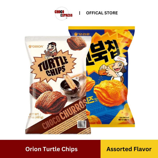 Orion Turtle Chips 80g| Choco, Cheese Flavors/ Product of Korea