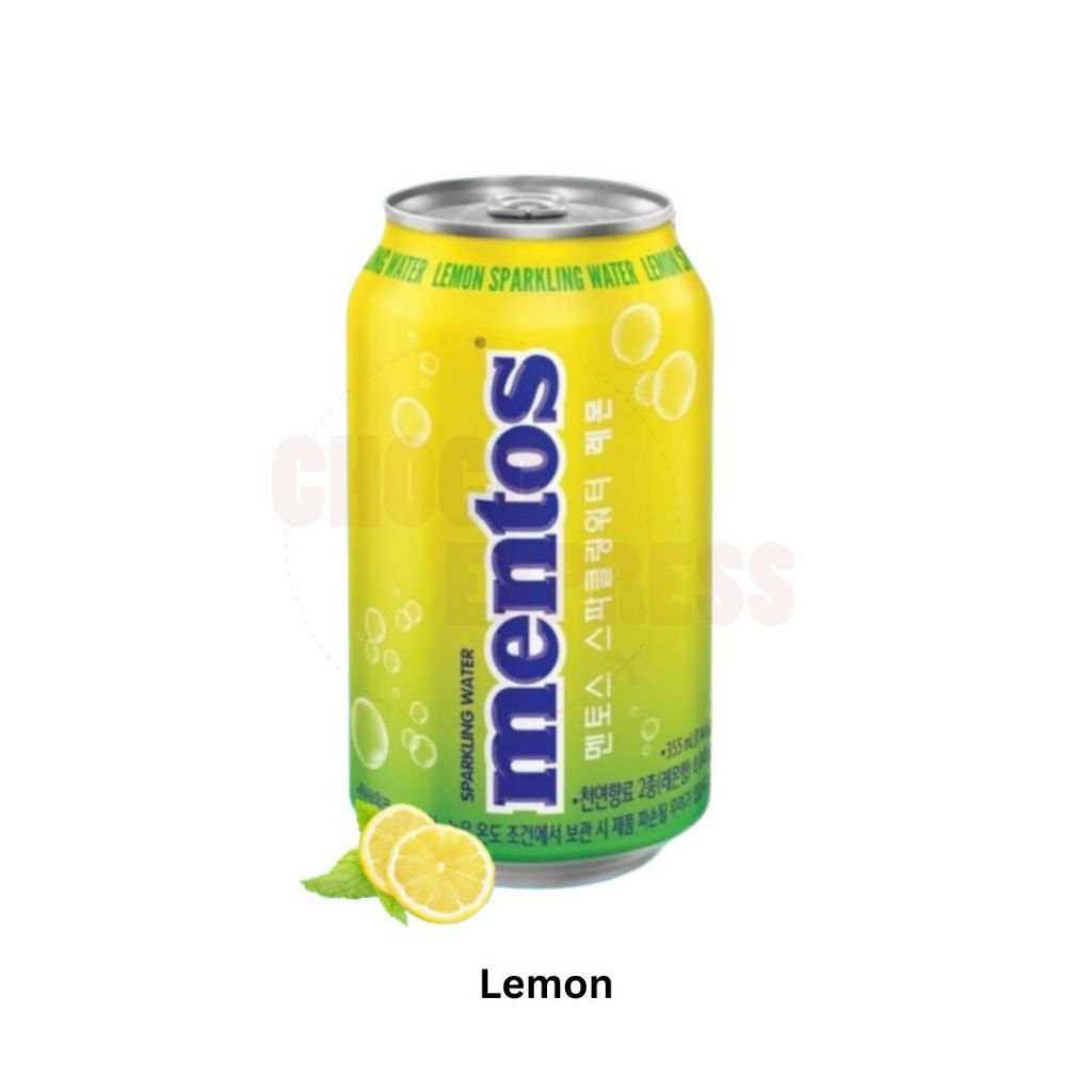 Mentos Sparkling Drink Lemon Strawberry Grapefruit 355ml/ Product of Korea