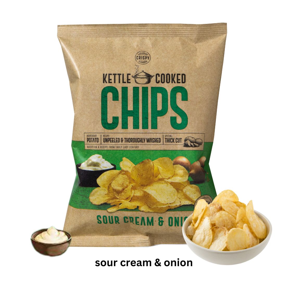 Kettle Cooked Chips Potato Chips Assorted Flavor/ Product of Denmark