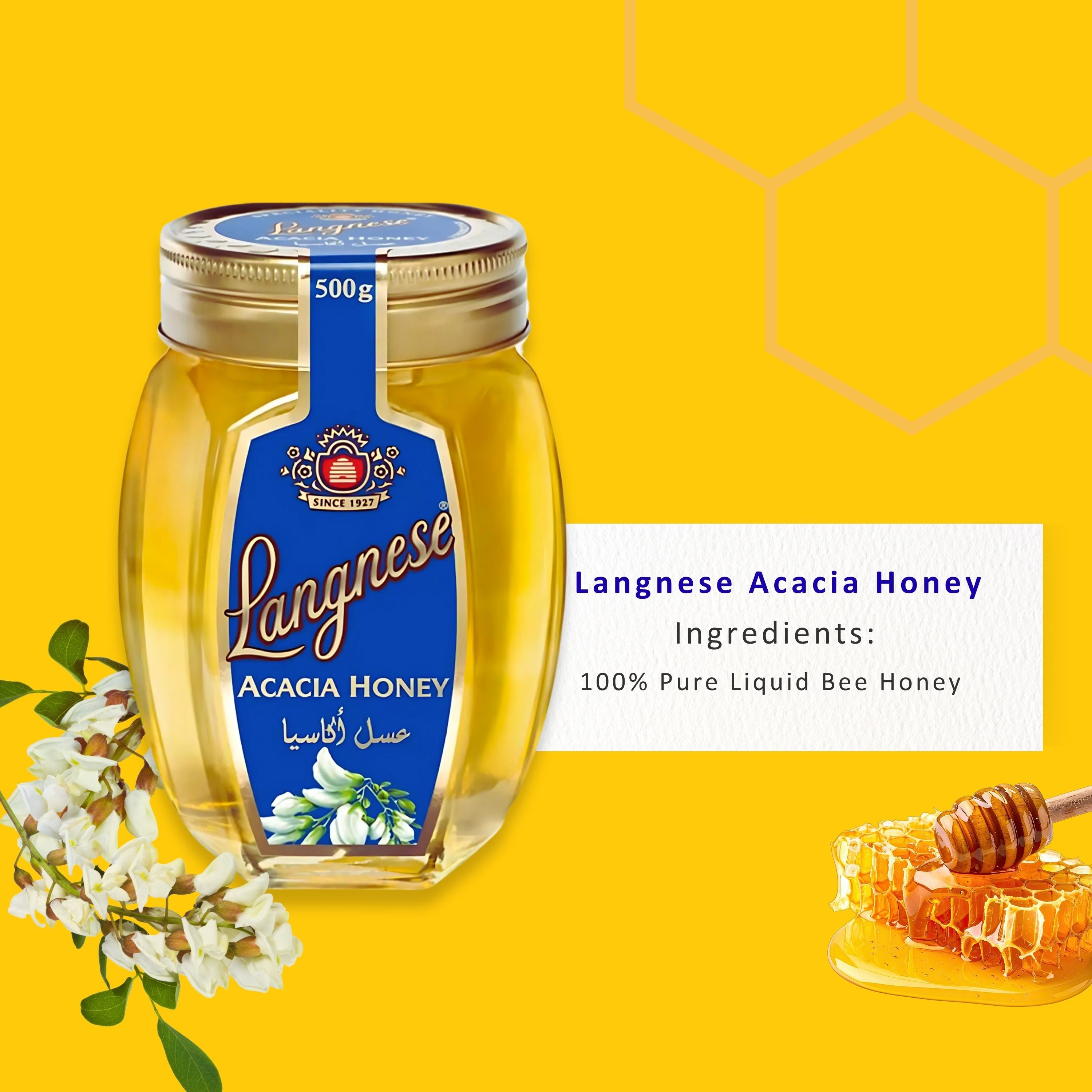 Langnese Acacia Honey 500g | Premium Natural Honey