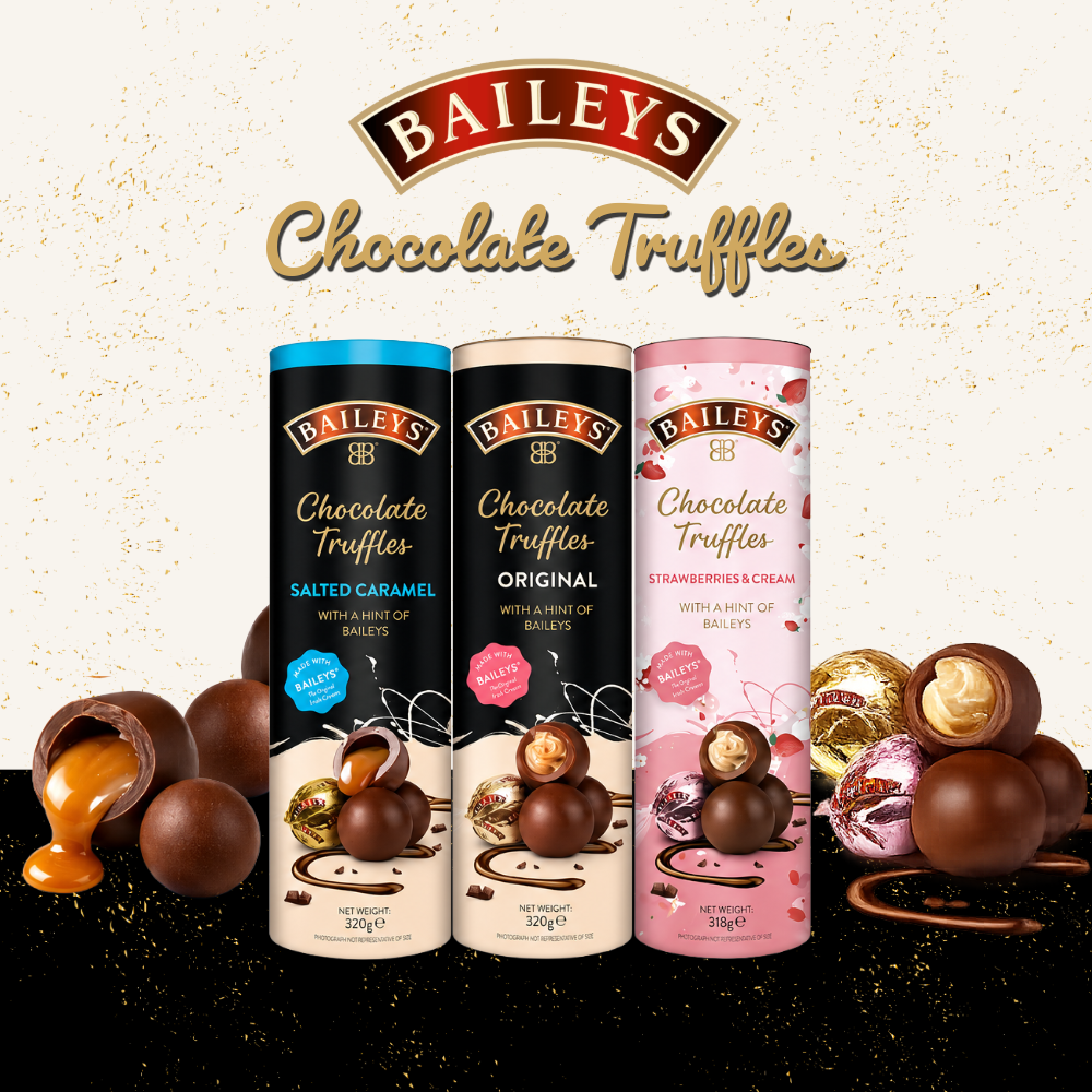 Baileys Liquor Chocolate Truffles Tube | Assorted Flavours | 320g