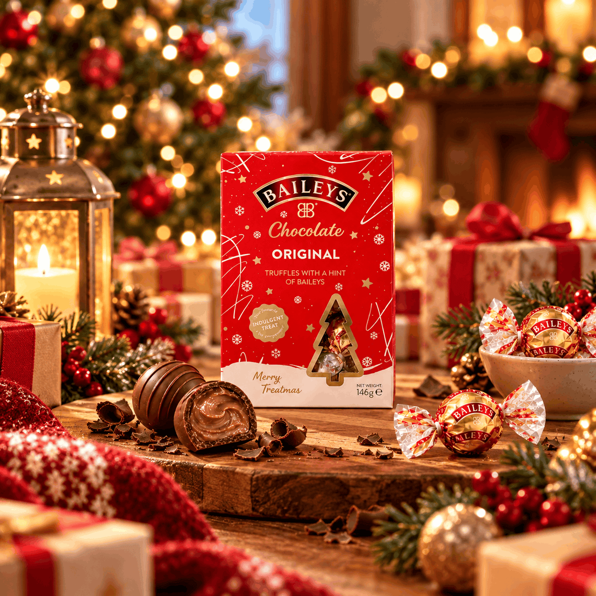 [Pre-Order] Baileys Milk Chocolate Truffles Christmas Box | Creamy Baileys Flavour | 146g