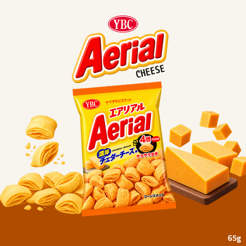 YBC Aerial Corn Snack | Beef Wasabi Corn, Sour Cream Onion, Cheese, Grilled Corn, Potage & Salt | 65g