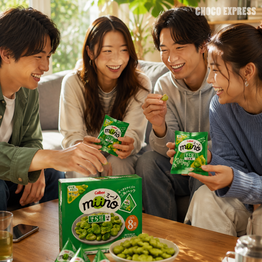 Calbee Miino Broad Beans | Lightly Salted Broad Beans | 8 Packs