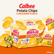 Calbee Potato Chips Sharing Pack | Consommé Punch | 4 Packs