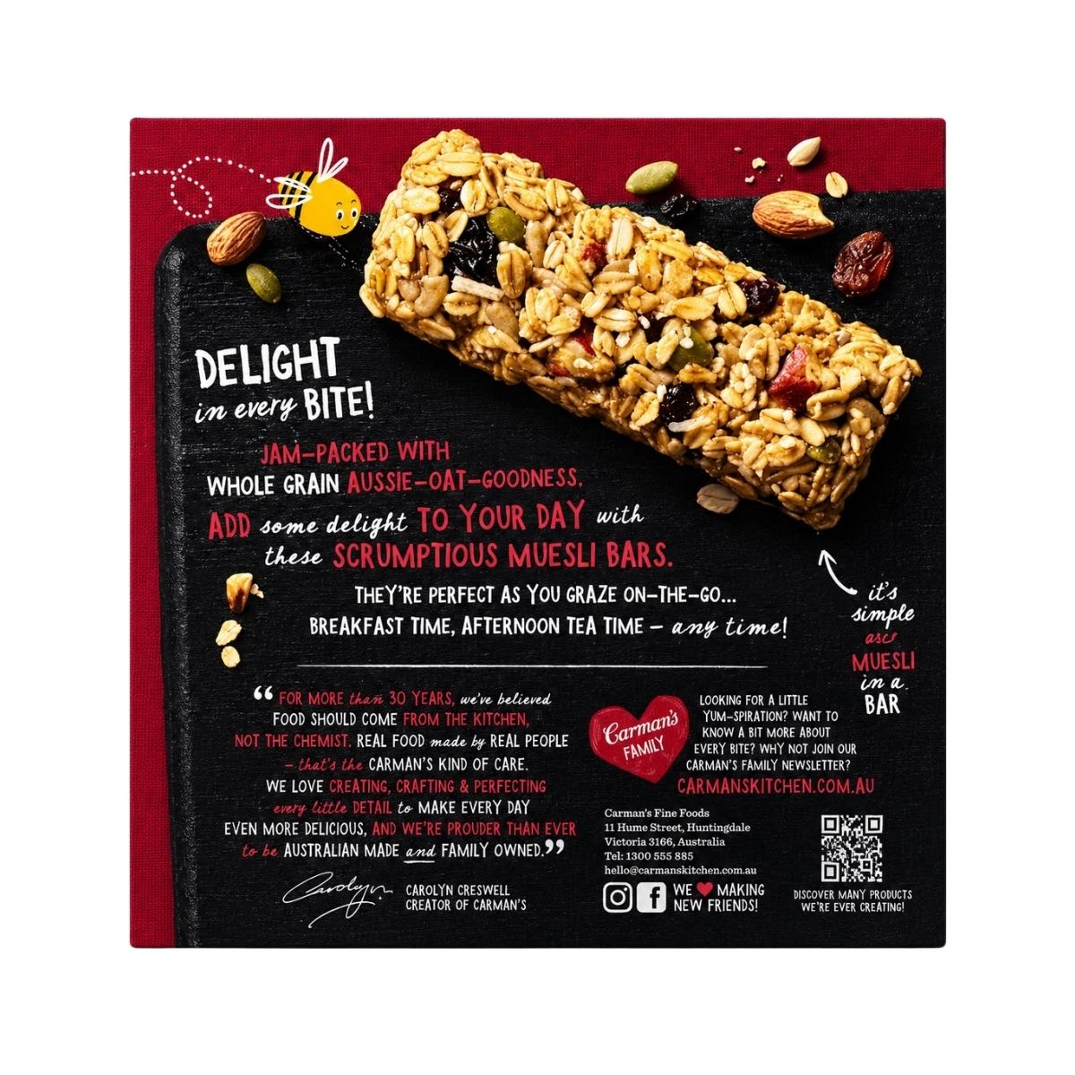 Carman's Muesli Bars Fruit & Nut 6p 270g