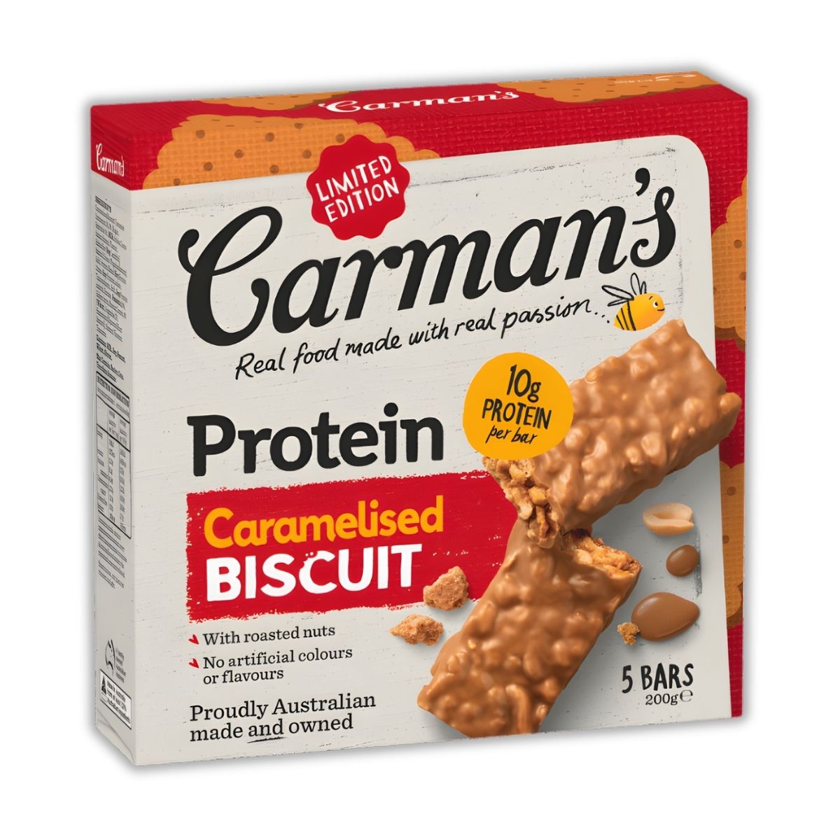 Carman's Protein Bars Caramelised Biscuit 5p 200g