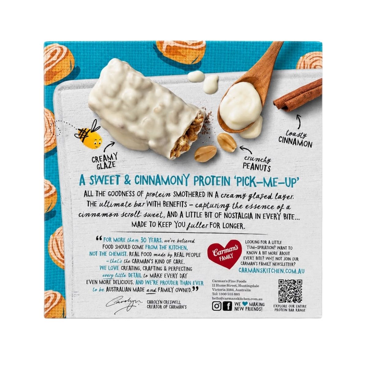 Carman's Protein Bars Cinnamon Scroll 5p 200g
