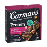 Carman's Protein Bars Dark Choc & Cranberry 5p 200g