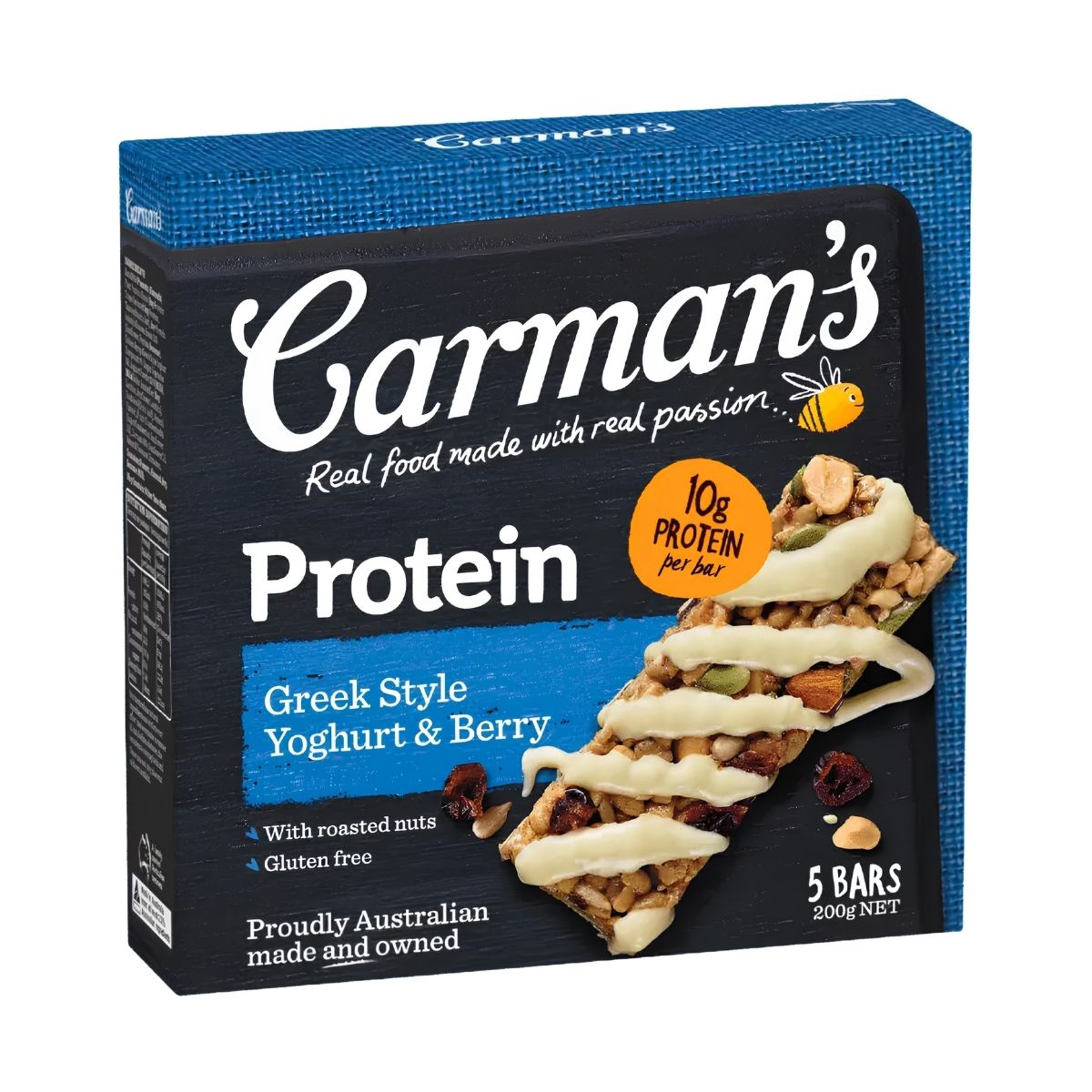 Carman's Protein Bars Greek Yoghurt & Berry 5p 200g