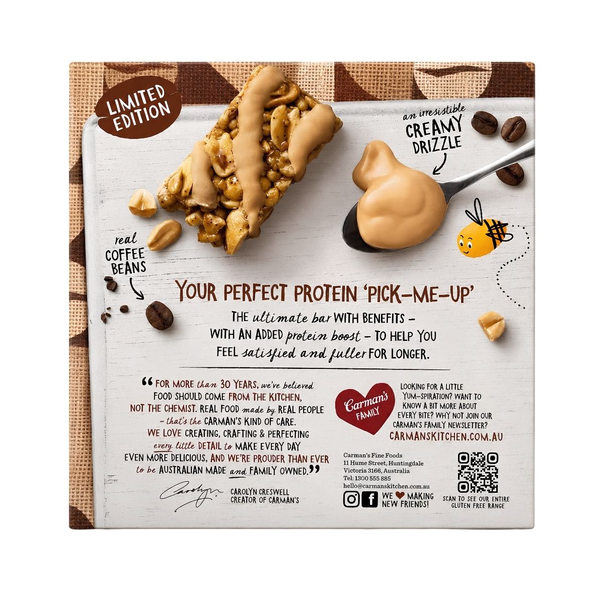 Carman's Protein Bars Iced Coffee 6p 200g