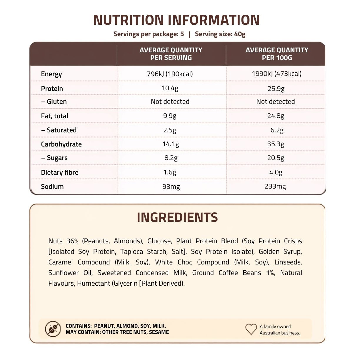 Carman's Protein Bars Iced Coffee 6p 200g