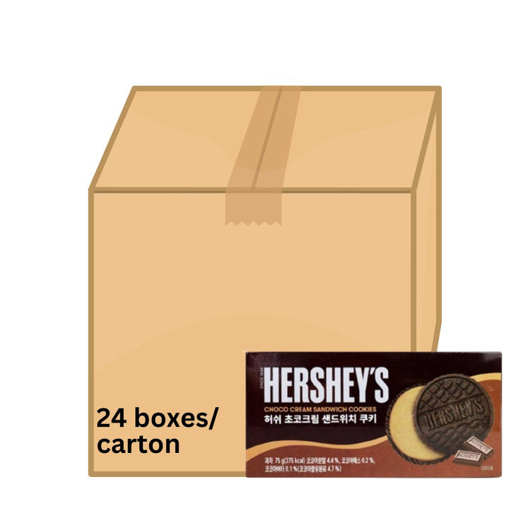 (Carton) Hershey Chocolate Cream Sandwich Cookies 75g/ Product of Korea