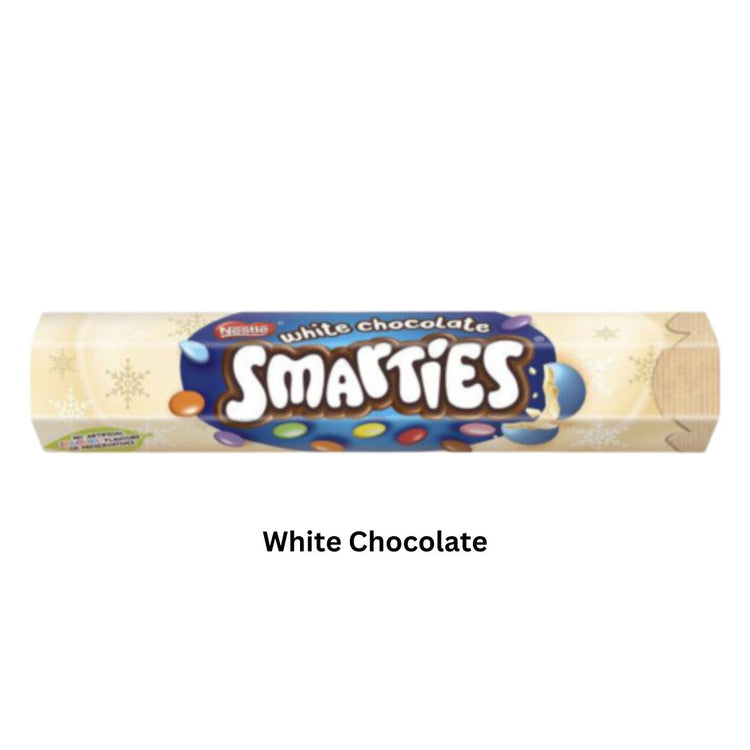 Smarties Giant Tube | Milk White Candy Cane Chocolate 120g/ Product of UK