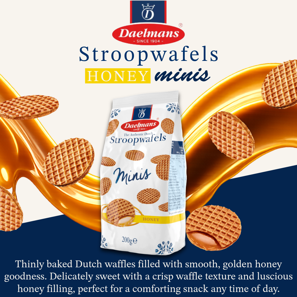 Daelmans Stroopwafels | Authentic Dutch Waffles with Caramel, Chocolate & Honey Fillings
