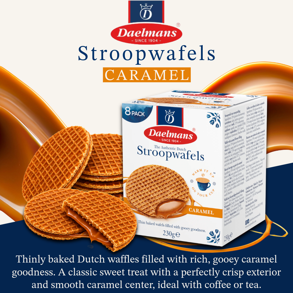 Daelmans Stroopwafels | Authentic Dutch Waffles with Caramel, Chocolate & Honey Fillings
