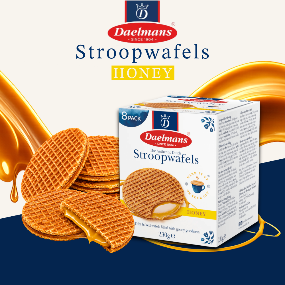 Daelmans Stroopwafels | Authentic Dutch Waffles with Caramel, Chocolate & Honey Fillings
