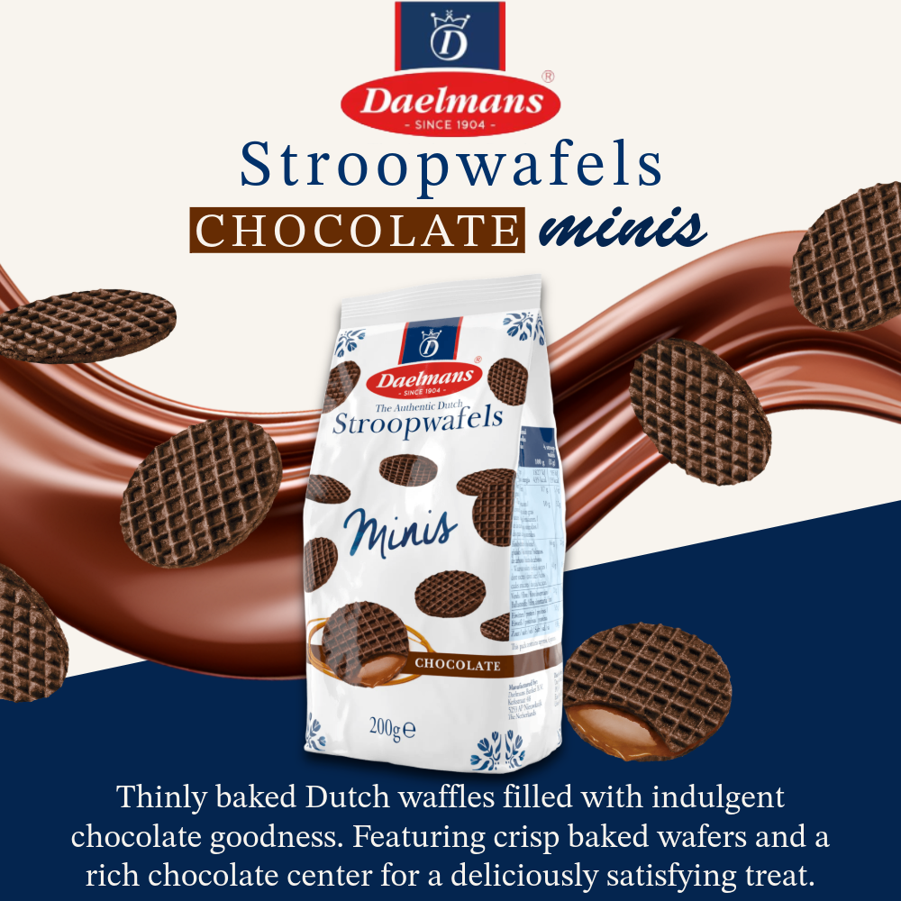 Daelmans Stroopwafels | Authentic Dutch Waffles with Caramel, Chocolate & Honey Fillings