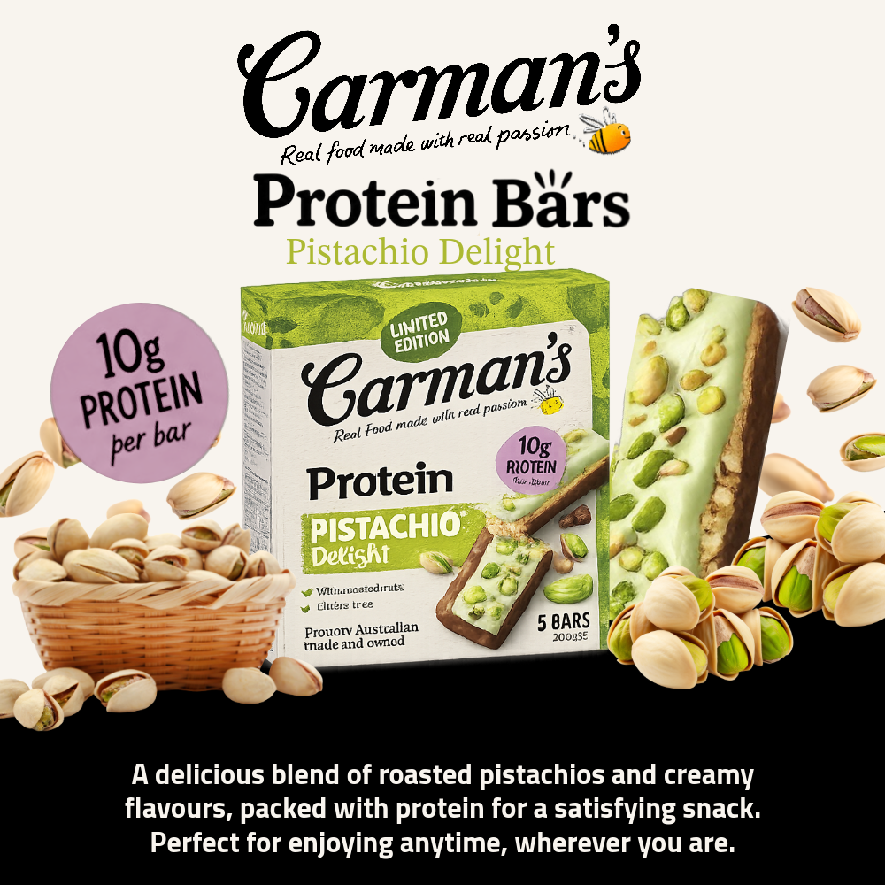 Carman's Protein Bar | Pistachio Delight | 5 Bars