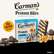 Carman's Protein Bar | Cookies & Cream | 5 Bars