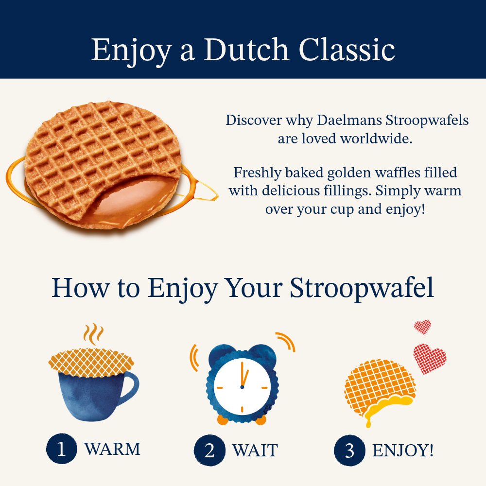 Daelmans Stroopwafels | Authentic Dutch Waffles with Caramel, Chocolate & Honey Fillings