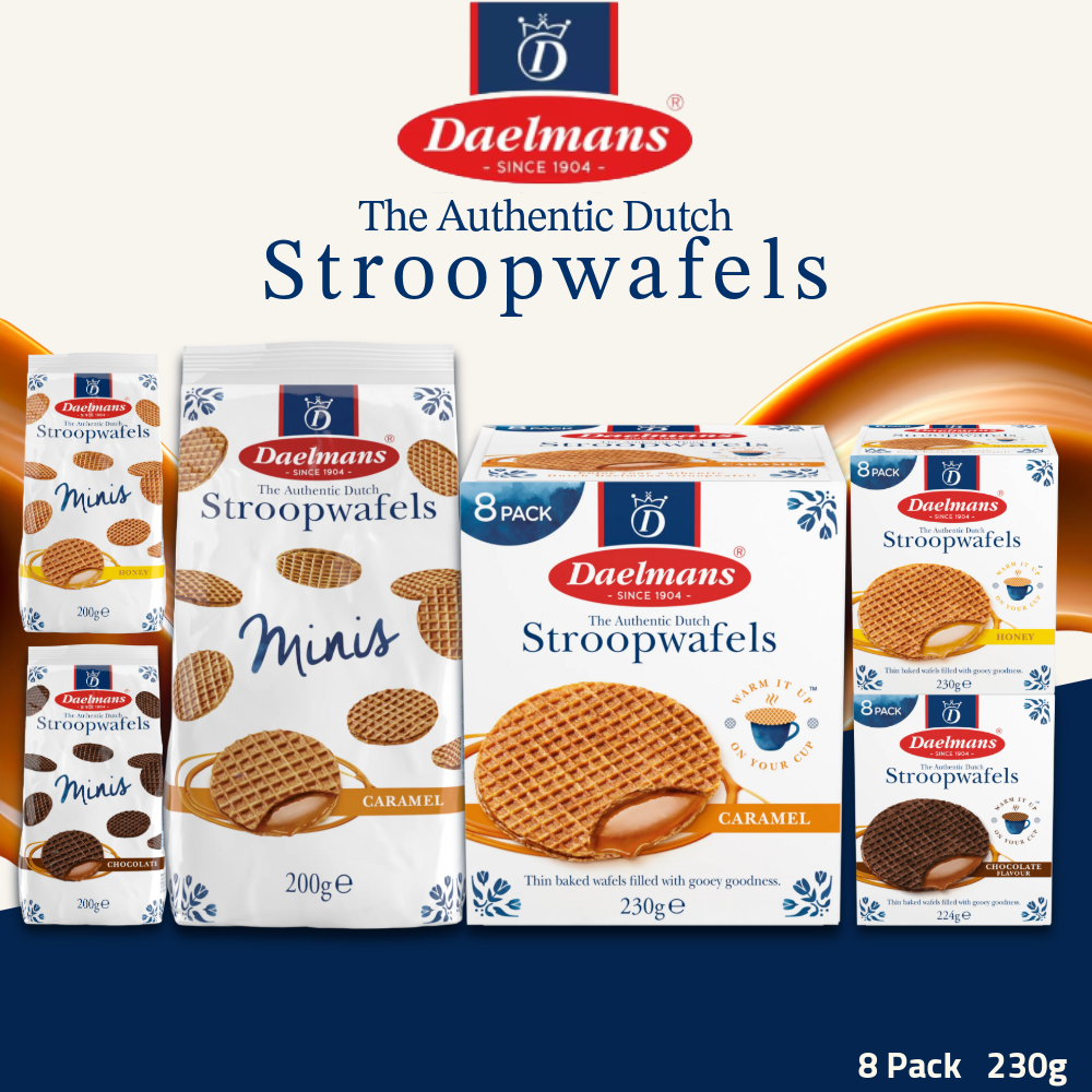 Daelmans Stroopwafels | Authentic Dutch Waffles with Caramel, Chocolate & Honey Fillings