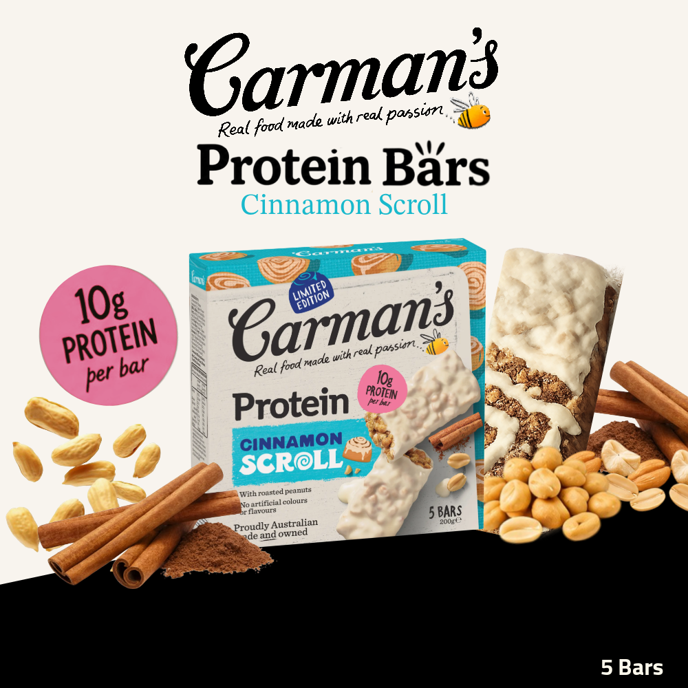 Carman's Protein Bar | Cinnamon Scroll | 5 Bars