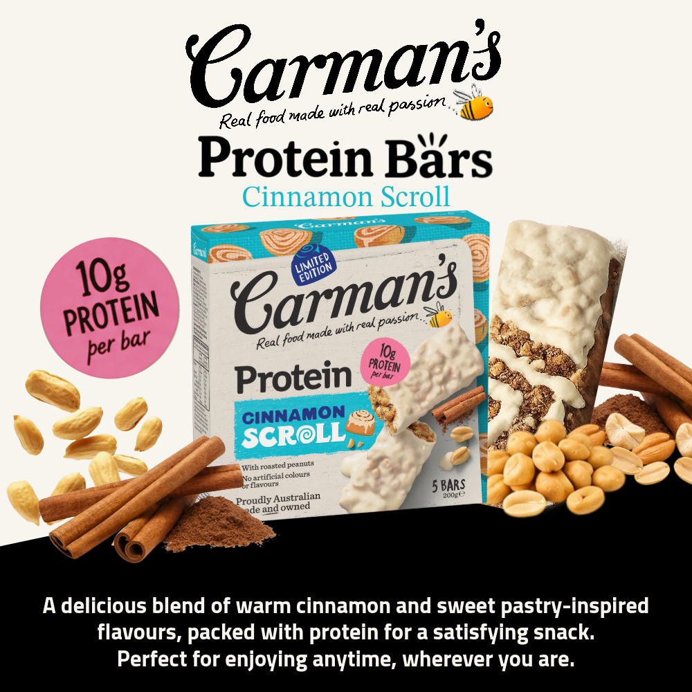 Carman's Protein Bar | Cinnamon Scroll | 5 Bars