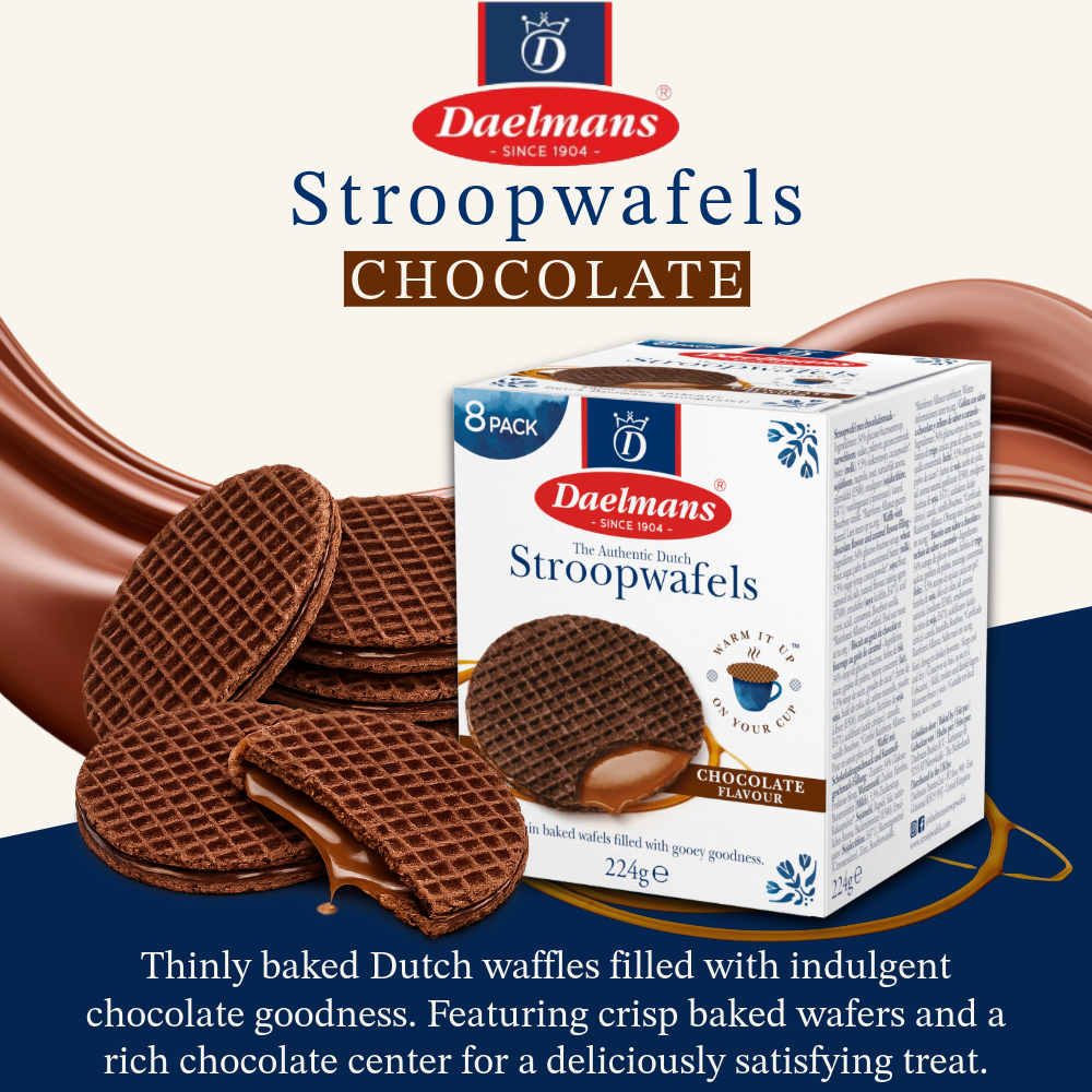 Daelmans Stroopwafels | Authentic Dutch Waffles with Caramel, Chocolate & Honey Fillings