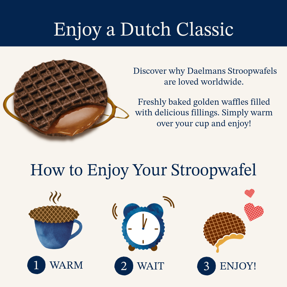 Daelmans Stroopwafels | Authentic Dutch Waffles with Caramel, Chocolate & Honey Fillings